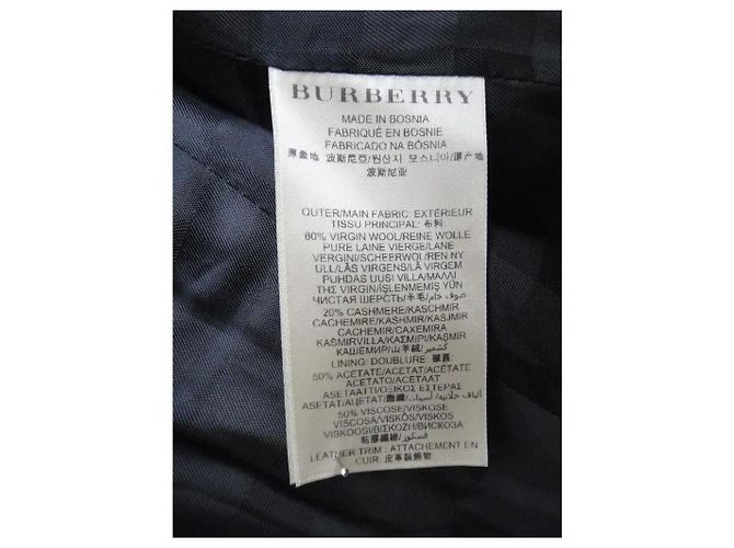 Abrigo Burberry London Gris de Lana y Cachemira - vista 8