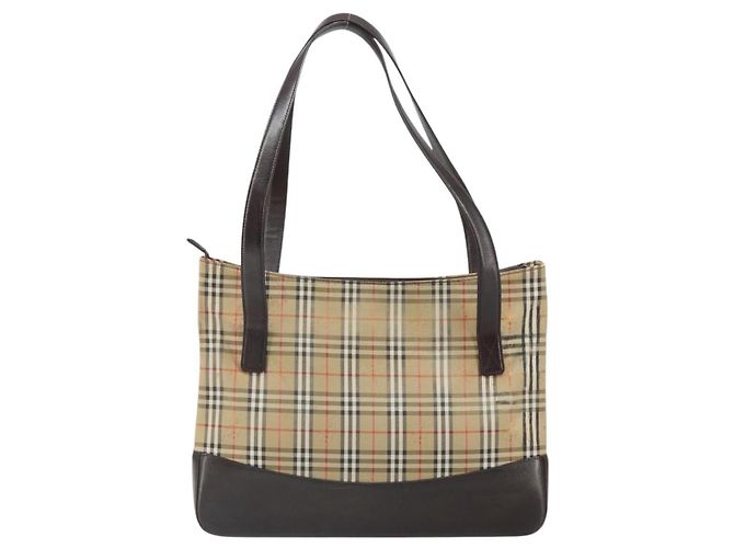 Borsa Tote in tela e pelle con motivo Nova Check di Burberry Beige - vista 2
