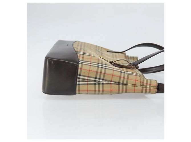 Borsa Tote in tela e pelle con motivo Nova Check di Burberry Beige - vista 3