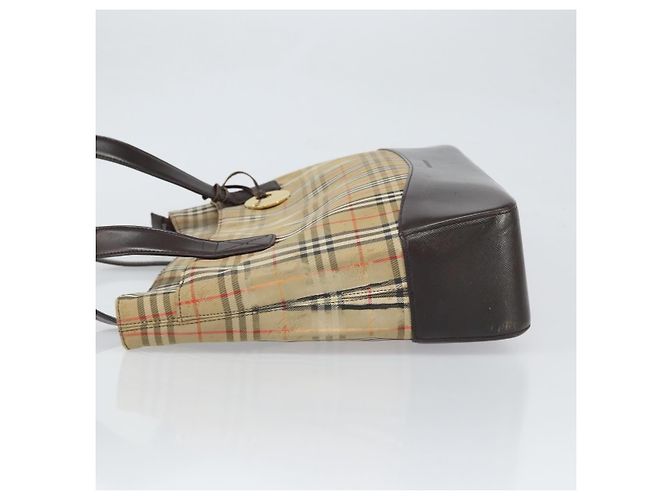 Borsa Tote in tela e pelle con motivo Nova Check di Burberry Beige - vista 4