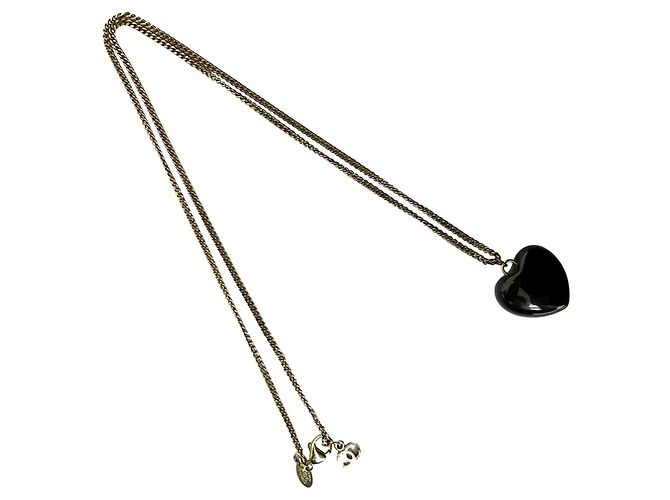 Collana con motivo a cuore Coco Mark di CHANEL Nero D'oro - vista 5