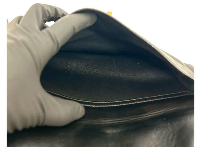 Timeless Borsa a tracolla in pelle di agnello Chanel Coco Mark Nero - vista 10