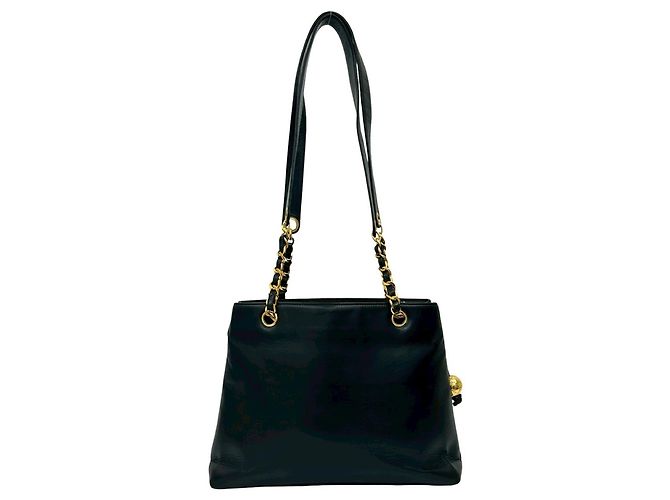 Timeless Borsa a tracolla in pelle di agnello Chanel Coco Mark Nero - vista 3