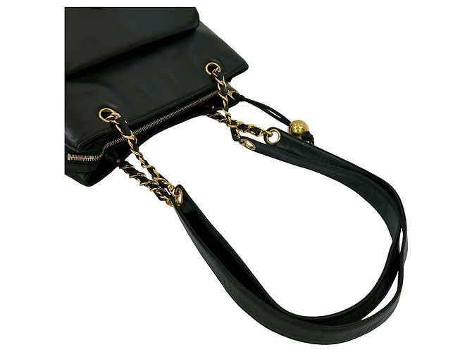 Timeless Borsa a tracolla in pelle di agnello Chanel Coco Mark Nero - vista 4