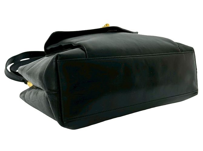 Timeless Borsa a tracolla in pelle di agnello Chanel Coco Mark Nero - vista 7