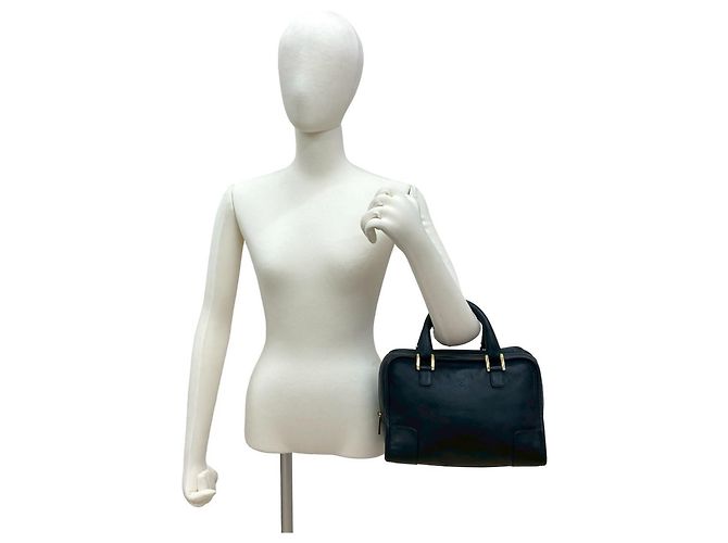 Loewe Amazona 28 Anagram Lederhandtasche Schwarz - Ansicht 2