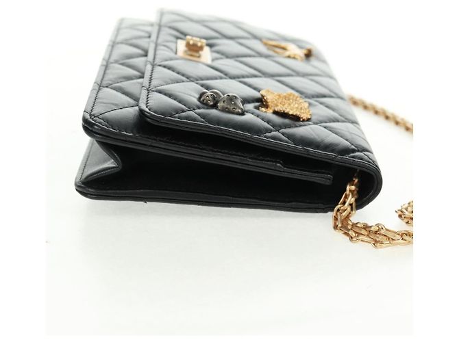 Borsa a tracolla in pelle Chanel Lucky Charms Reissue 2.55 Nero - vista 4