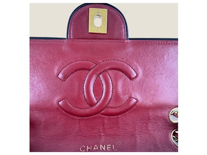 Chanel medio alto classico flap Rosso - vista 13