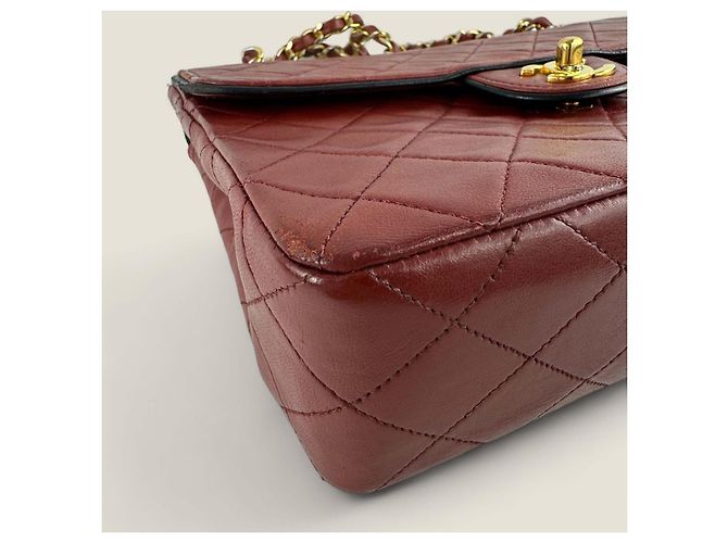 Chanel medio alto classico flap Rosso - vista 17