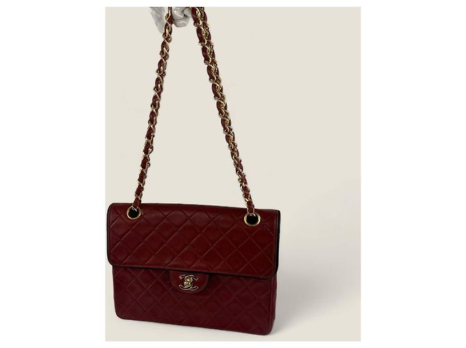 Chanel medio alto classico flap Rosso - vista 18