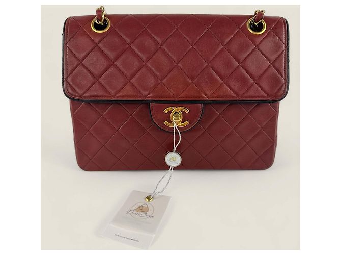 Chanel medio alto classico flap Rosso - vista 6