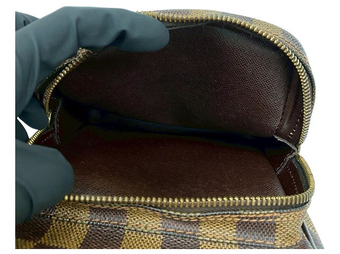 Mini borsa a spalla in pelle Damier Amazon Louis Vuitton Marrone - vista 10
