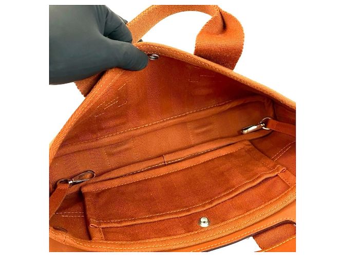 Hermès Borsa a mano Hermes Valparaiso Long PM Arancione - vista 9
