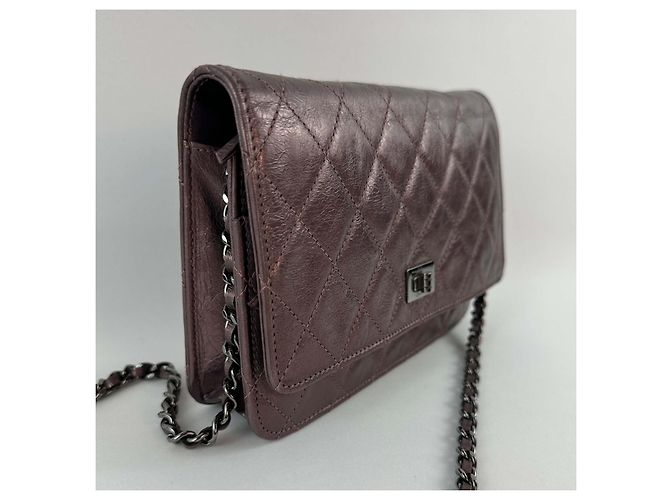 Chanel 2.55 WOC rosa metallico - vista 10