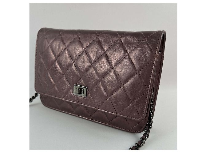 Chanel 2.55 WOC rosa metallico - vista 11