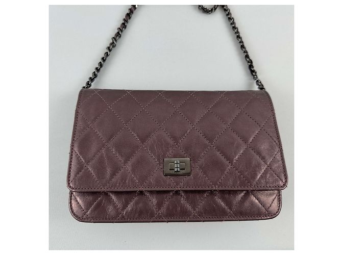 Chanel 2.55 WOC rosa metallico - vista 13