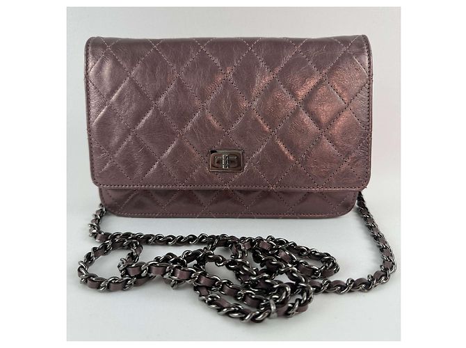 Chanel 2.55 WOC rosa metallico - vista 2