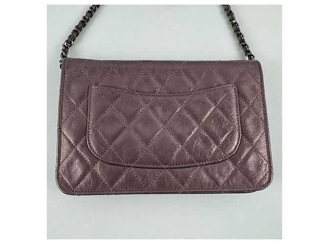 Chanel 2.55 WOC rosa metallico - vista 3