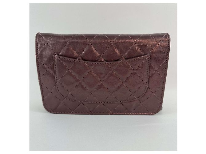 Chanel 2.55 WOC rosa metallico - vista 4