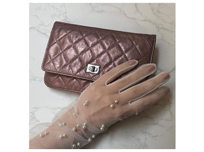 Chanel 2.55 WOC rosa metallico - vista 6