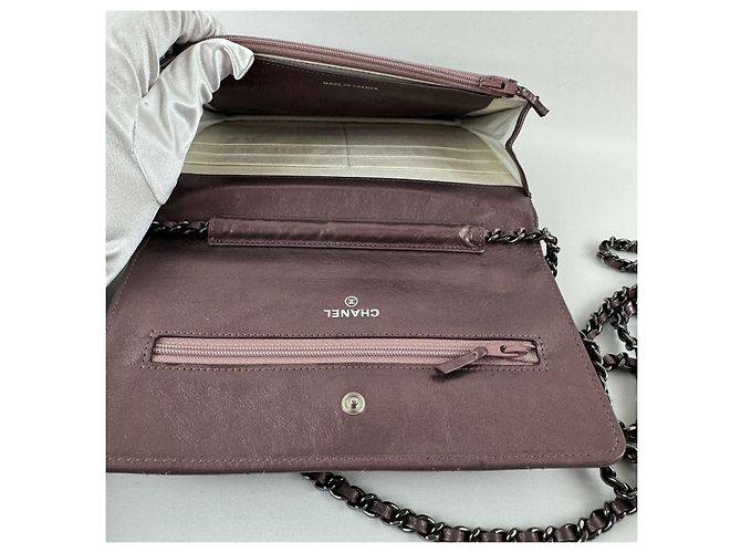 Chanel 2.55 WOC rosa metallico - vista 8