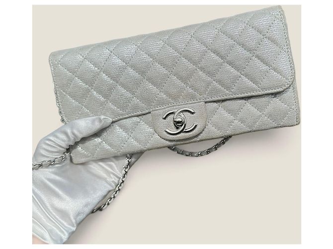 Timeless Clutch Chanel East West con catena argento - vista 10