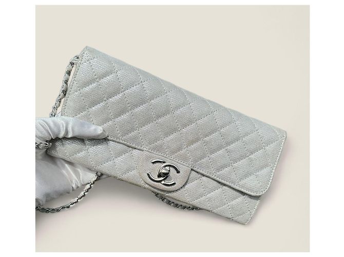 Timeless Clutch Chanel East West con catena argento - vista 11