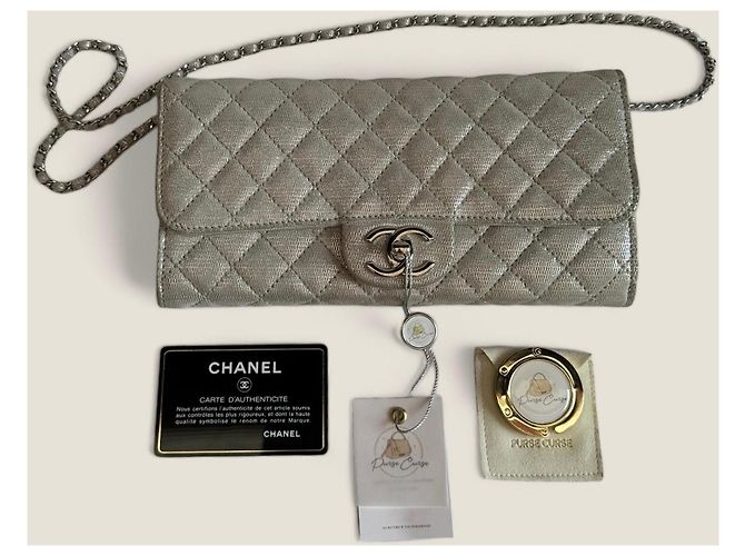 Timeless Clutch Chanel East West con catena argento - vista 12