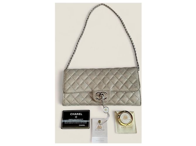 Timeless Clutch Chanel East West con catena argento - vista 13