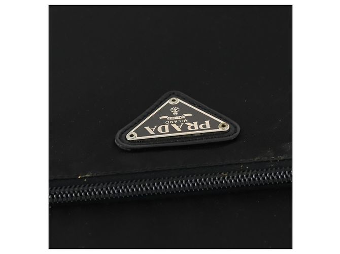 Mini mala de rodinhas Prada em tessuto e couro Saffiano Preto - vista 6