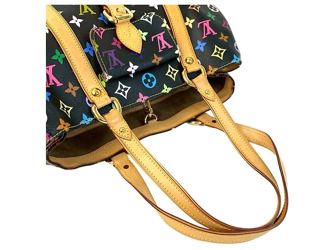 Borsa tote Aurelia MM Monogram Multicolore Louis Vuitton Nero - vista 4