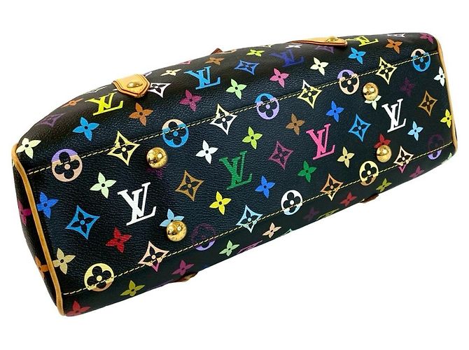 Borsa tote Aurelia MM Monogram Multicolore Louis Vuitton Nero - vista 7
