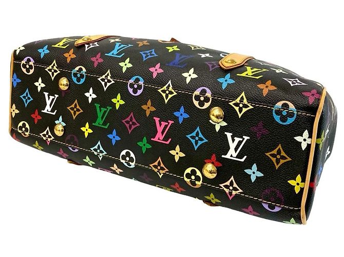 Borsa tote Aurelia MM Monogram Multicolore Louis Vuitton Nero - vista 8