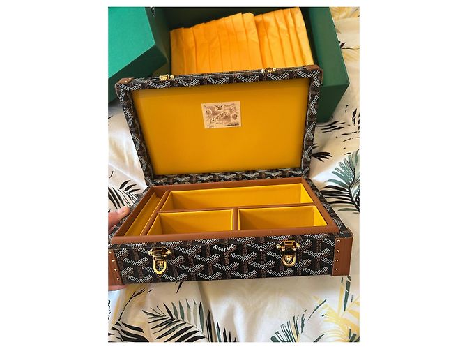 Cartera Goyard Vendome Amarilla Caramelo Cuero - vista 4