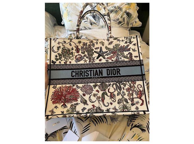 Borsa Tote Grande Dior in tessuto - vista 2