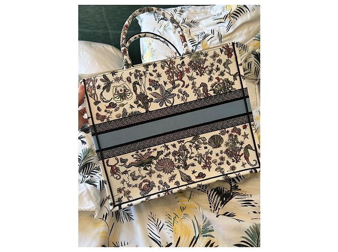 Borsa Tote Grande Dior in tessuto - vista 4
