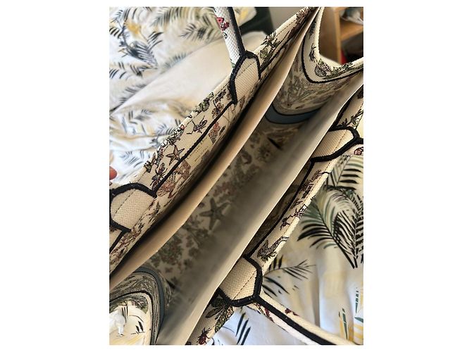 Borsa Tote Grande Dior in tessuto - vista 7