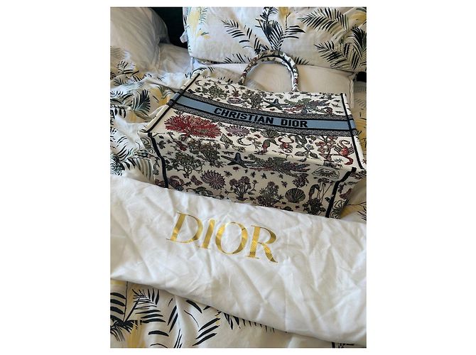 Borsa Tote Grande Dior in tessuto - vista 9