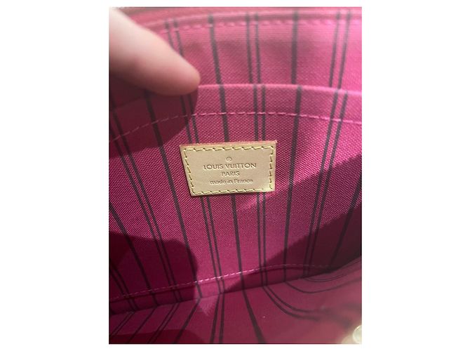 Pochette Louis Vuitton Monogram Neverfull MM Marrone Bordò - vista 5