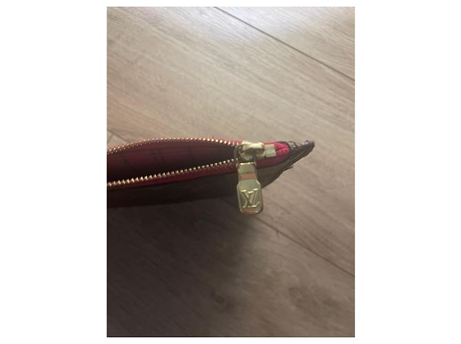 Pochette Louis Vuitton Monogram Neverfull MM Marrone Bordò - vista 7