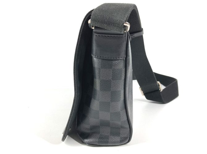 Borsa a tracolla con flap District PM NM Damier Graphite Louis Vuitton Nero - vista 3