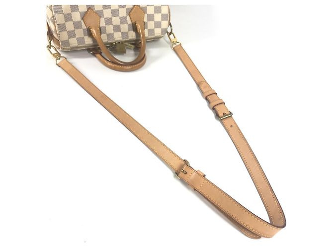 Borsa Speedy Bandoulière 25 Damier Azur di Louis Vuitton Bianco - vista 12