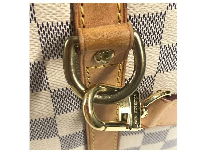 Borsa Speedy Bandoulière 25 Damier Azur di Louis Vuitton Bianco - vista 14