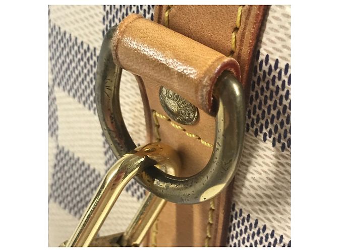 Borsa Speedy Bandoulière 25 Damier Azur di Louis Vuitton Bianco - vista 15
