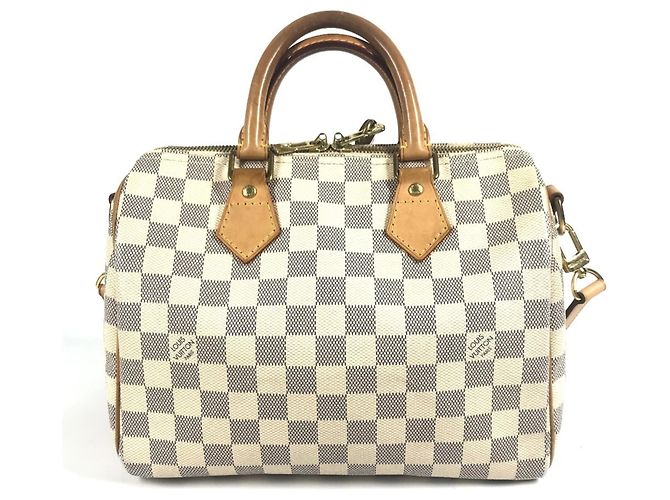 Borsa Speedy Bandoulière 25 Damier Azur di Louis Vuitton Bianco - vista 2