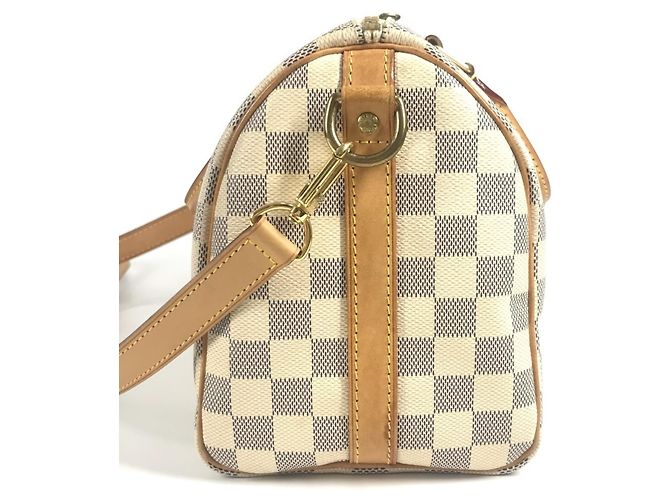 Borsa Speedy Bandoulière 25 Damier Azur di Louis Vuitton Bianco - vista 4