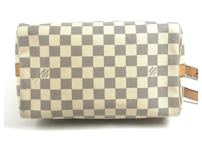 Borsa Speedy Bandoulière 25 Damier Azur di Louis Vuitton Bianco - vista 5
