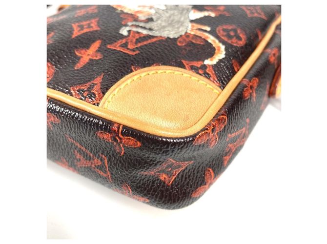 Louis Vuitton Monogram Catgram Pochette Tasche Braun Orange - Ansicht 7