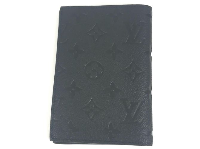 Copri-passaporto Monogram Empreinte Louis Vuitton Nero - vista 2