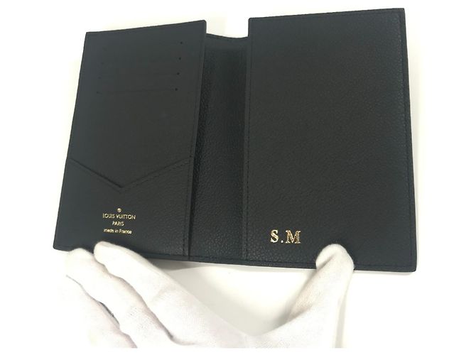 Copri-passaporto Monogram Empreinte Louis Vuitton Nero - vista 7